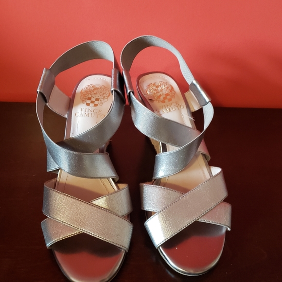 Stylish Silver Wedge Sandals - Picture 2 of 9